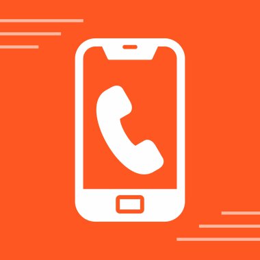 Telefon simgesi vektör illüstrasyonu