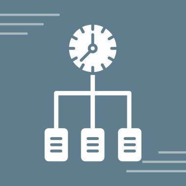 Zaman yönetimi simgesinin vektör illüstrasyonu