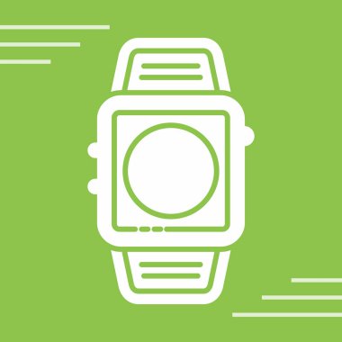 smartwatch düz simgesi, vektör illüstrasyonu