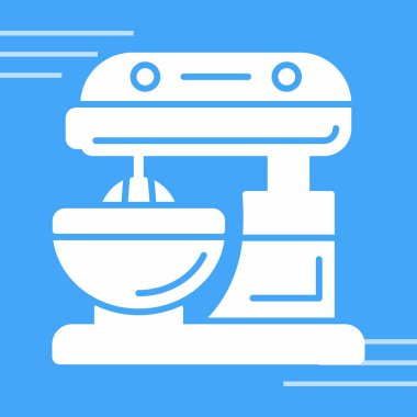 Mavi arkaplanda izole edilmiş robot çizimi