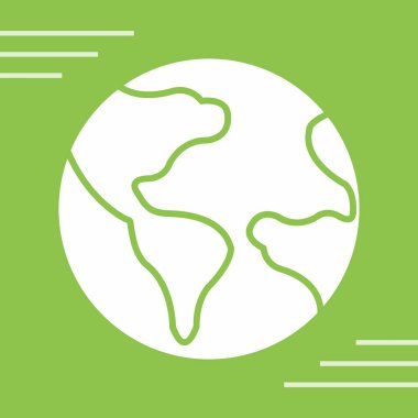 Gezegen Dünya simgesi, vektör tasarımı