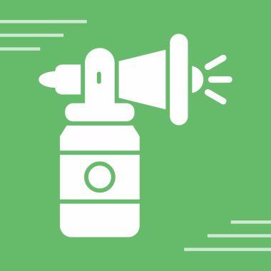 Beyaz arka planda izole edilmiş yeşil çizgi boya kutusu ikonu. vektör illüstrasyonu