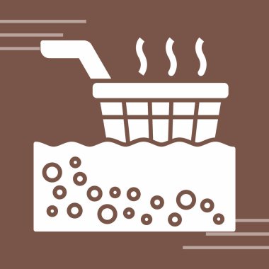 Yiyecek ve içecek sembolünün vektör çizimi. Yiyecek ve depo sembolü.