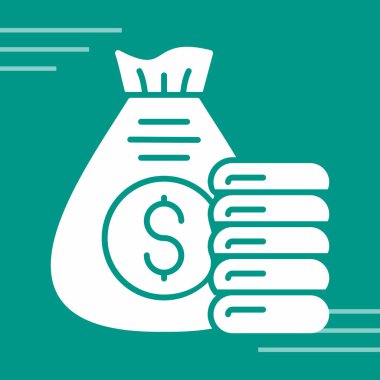 Beyaz çizgi para çantası simgesi uzun gölgeli izole edilmiş. Dolar ya da USD sembolü. Nakit bankacılık tabelası. vektör illüstrasyonu