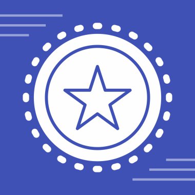 Rozet simgesi, vektör illüstrasyonu