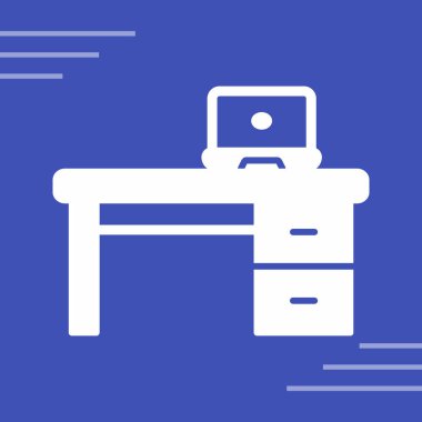 masa ve sandalye simgesi vektör tasarımı