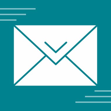 zarf harf simgesi, vektör illüstrasyonu