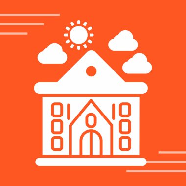 Bir ev simgesinin vektör illüstrasyonu