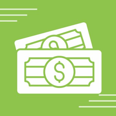 dolar faturaları simge vektör çizim