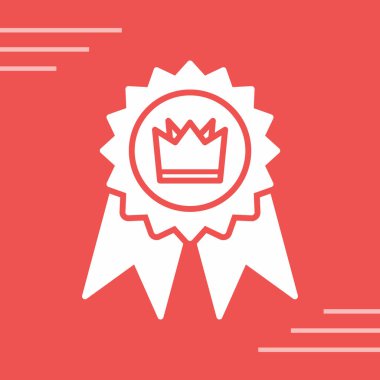 Kurdele simgeli rozet.