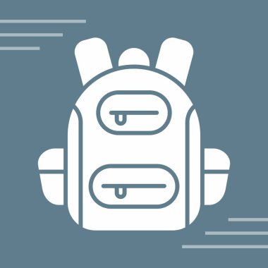 seyahat çantası simgesi, vektör illüstrasyonu