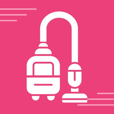 Elektrikli süpürge simge vektör çizim