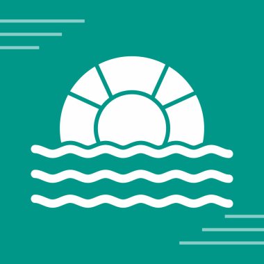 Plaj tasarımı için arka planın vektör çizimi