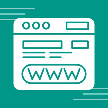 İnternet sitesi simgesi, vektör illüstrasyonu