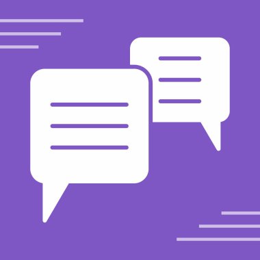 Sohbet iletisi vektör simgesi