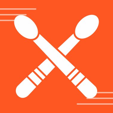 çapraz ve çapraz çubuk simgesinin vektör çizimi