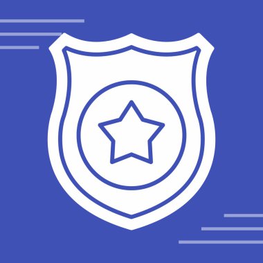 Bir kalkan simgesinin vektör illüstrasyonu