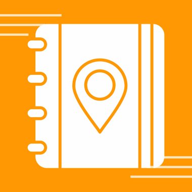 harita simgesinin vektör illüstrasyonu