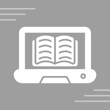 çevrimiçi kitap - vektör düz minimal simge