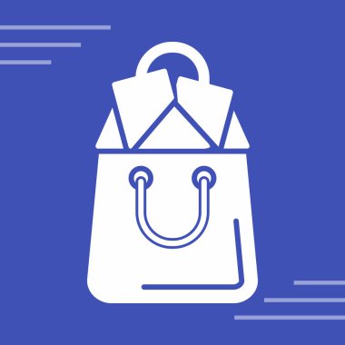 sırt çantası ikon vektörü. torba simgesi. İzole edilmiş çizim sembolü. torba işareti