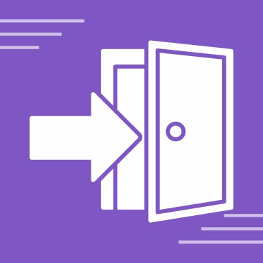 kapı simgesi çıkmak, illüstrasyon vektör