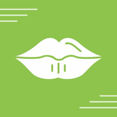 Benzersiz dudak vektör simgesi