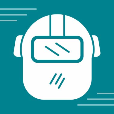 Yeşil arkaplanda kablosuz kontrol simgesi izole edilmiş mavi çizgi akıllı ev. Her şeyi kontrol etmek. vektör illüstrasyonu