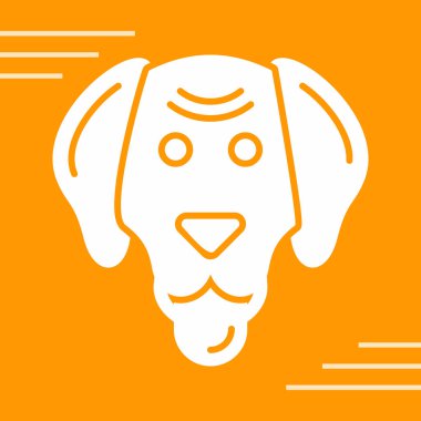 Köpek simge vektör çizim