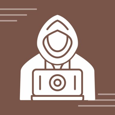 Siber Güvenlik düz vektör simgesi