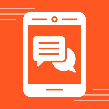 Sohbet simgesi vektör illüstrasyonu