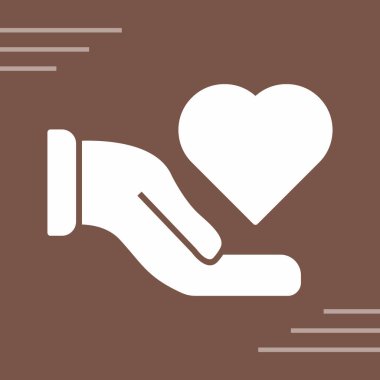 Kalp bağışı vektör ikonu. biçim iki renkli düz sembol, koyu gri ve beyaz renkler, yuvarlak açılar, gümüş arkaplan.