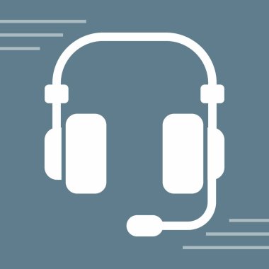 kulaklık simgesi vektör illüstrasyonu