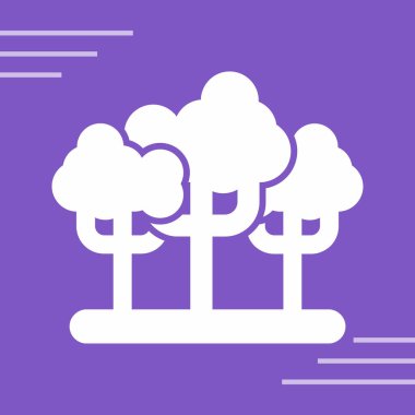 Ağaçların simgesi. vektör illüstrasyonu