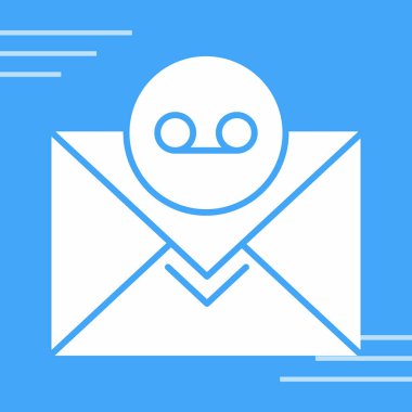 posta simgesi soyut arkaplan grubunda izole edildi