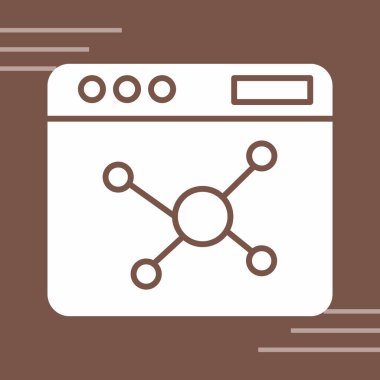 tarayıcı simgesi, vektör illüstrasyonu