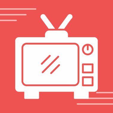 Televizyon ikonu renkli çizgi sembolü, modaya uygun televizyon ikonu kalitesi. vektör illüstrasyonu