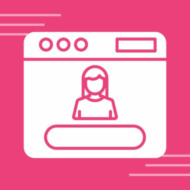 Fotoğraf kartı simgesi olan kadın pembe arkaplanda izole edildi