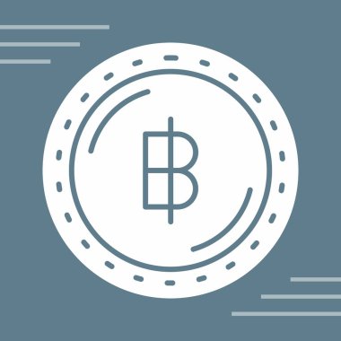 Sanal para kripto para simgesi ana hat biçiminde