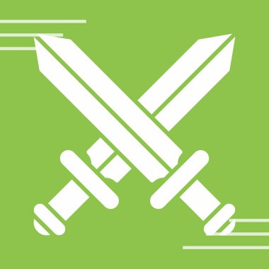 kılıç düz simgesi, illüstrasyon, vektör işareti, sembol