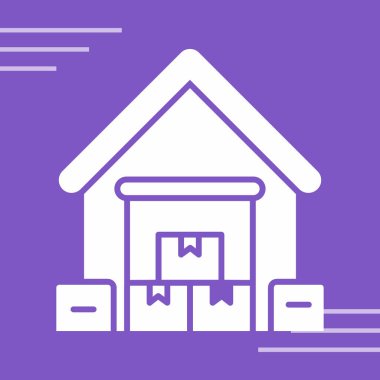 yumuşak mavi arkaplanda izole edilmiş moda renk tarzında bina simgesi