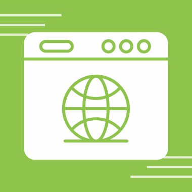 Benzersiz internet vektör simgesi