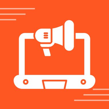 Megafon simgesi, basit vektör çizim