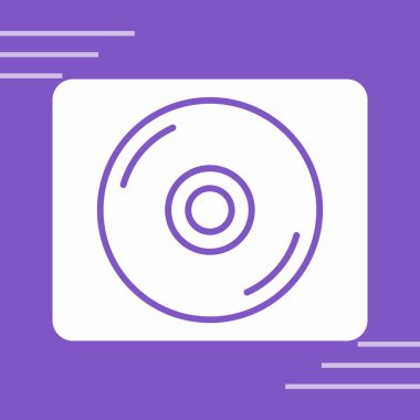 cd disk simgesi vektör çizimi