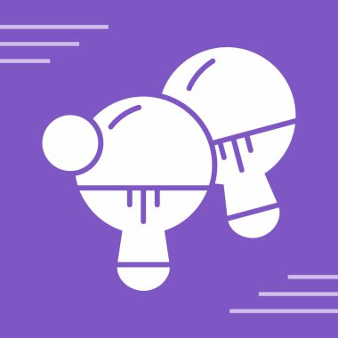 Siyah çizgi mantar ikonu beyaz arkaplanda izole edildi. Rastgele dinamik şekiller. Vektör.