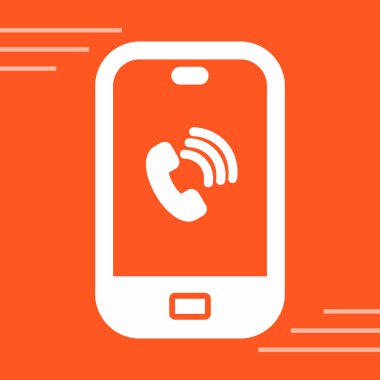 Web tasarımınız için soyut arkaplanda telefon simgesi vektörü, akıllı telefon uygulaması
