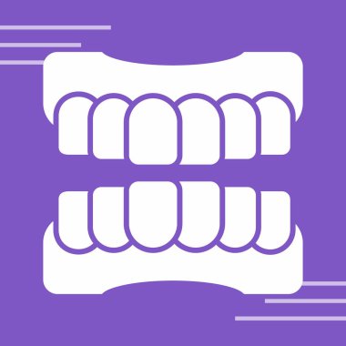 Diş ikonu vektör illüstrasyonu