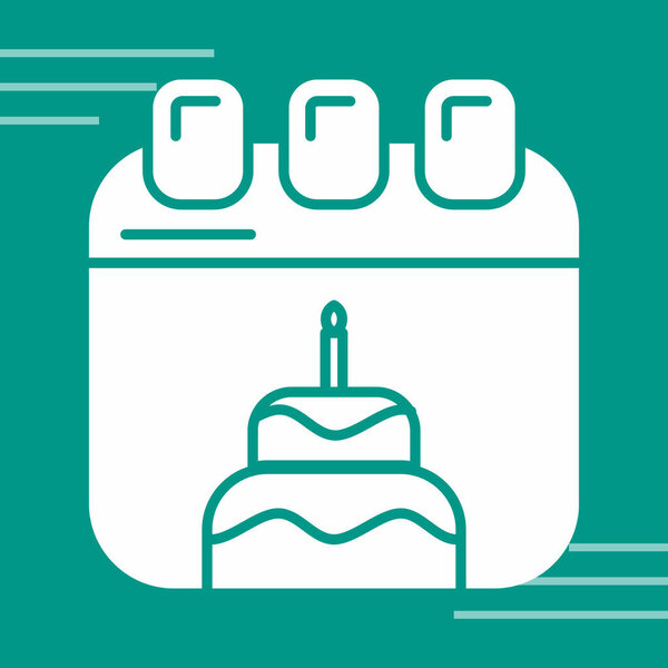 cake icon, outline vector illustration