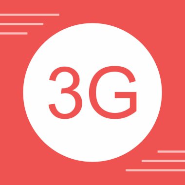 Uzun gölgeli 5 G ağ düz simgesi