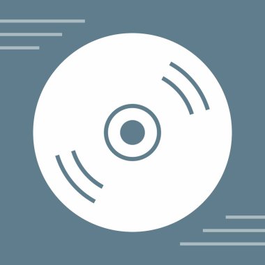 cd disk simgesi, vektör illüstrasyonu