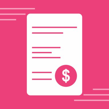 Bir belge simgesinin vektör illüstrasyonu